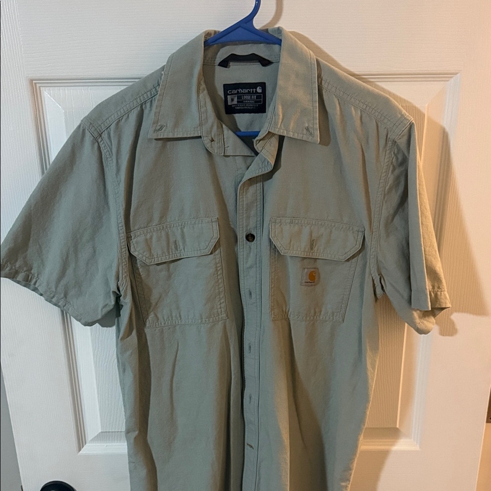Carhartt Men's Tan Casual Button Down Shirt
